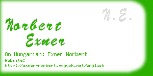 norbert exner business card